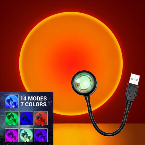 LED Sunset Lamp – Mood Projector & Nightlight