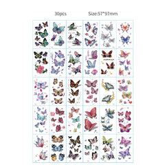 30pcs Temporary Tattoos for Children Unicorn Mermaid Car Fruit Cartoon Tattoo Stickers for Hand Body Fake Tattoo Waterproof