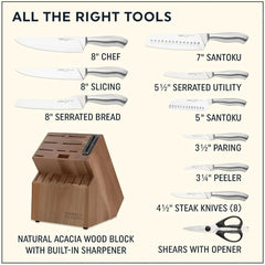 Insignia 18-PC Kitchen Knife Block Set