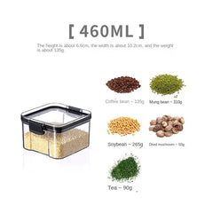 Sealed Jars Kitchen Grain Organizer – Large Moisture‑Proof Plastic Storage Set