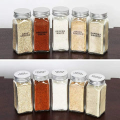 24-Pack Kitchen Seasoning Bottles with Customizable Labels
