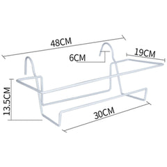 6L Hanging Balcony Railing Planter – Fence & Window Box Flower Pot