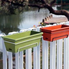 6L Hanging Balcony Railing Planter – Fence & Window Box Flower Pot