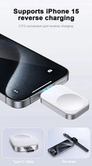 Smart Watch Wireless Charger Mini Type-C Male/Female Charge Pad for Apple Watch 10/9/8/7/6/5/4/3/2 Series SE Fast Charging Dock