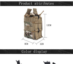 5.56/7.62 rifle double-layer large magazine Molle system double clip storage bag accessory bag hunting clothing accessories