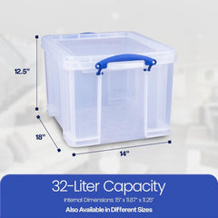 32L Storage Bin Containers with Lids