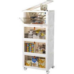 23Qt 4-Tier Folding Storage Bins with Lids
