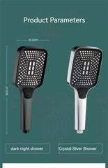 Adjustable Shower Head 3 Mode Rainfall Shower High Pressure Water Saving