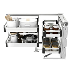 2-Tier Blind Corner Pull-Out Organizer