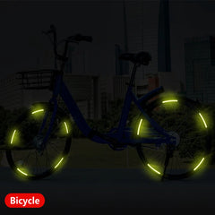 Car Wheel Hub Reflective Stripes Door Handle Safety Warning Sticker Car Rear Warning Tape Automobile Sticker Exterior Accessorie