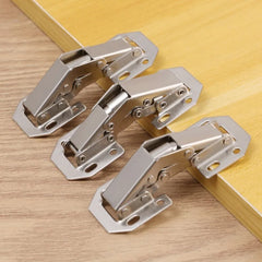2/10PCS 90° Steel Cabinet Hinges – No-Drill Soft Close Buffer Hinges for Cupboards