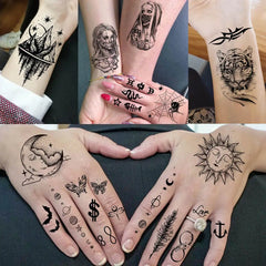 66 Sheets 3D Animal Temporary Tattoos – Wolf, Lion, Tiger, Eagle