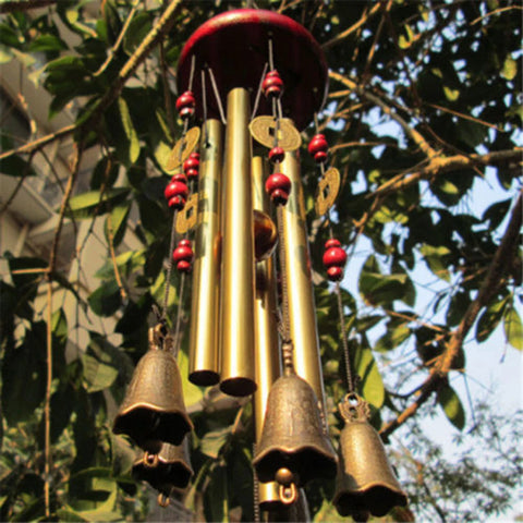 Copper Antique Wind Chimes – Outdoor Yard & Garden Tubes with Bells