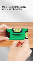 High Precision Magnetic Level Ruler – Multi-function Aluminum Spirit Bubble Gauge
