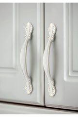 KAK Ivory White Zinc Alloy Cabinet Handles – European Style Drawer & Door Pulls