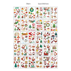 30pcs Temporary Tattoos for Children Unicorn Mermaid Car Fruit Cartoon Tattoo Stickers for Hand Body Fake Tattoo Waterproof