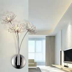 Modern Dandelion Crystal LED Wall Sconce – Firework Light Fixture