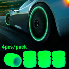 1-20PCS Glowing Tire Valve Stem Caps | Car Bike Wheel Decor