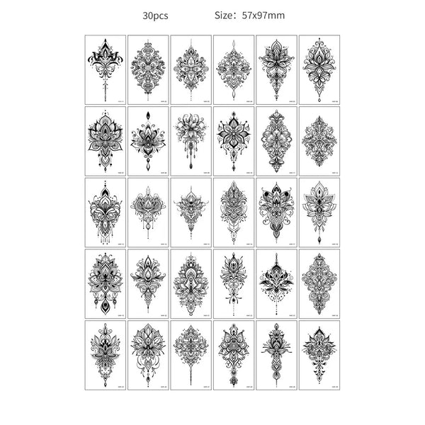 30pcs Temporary Tattoos for Children Unicorn Mermaid Car Fruit Cartoon Tattoo Stickers for Hand Body Fake Tattoo Waterproof