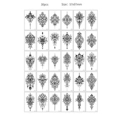 30pcs Temporary Tattoos for Children Unicorn Mermaid Car Fruit Cartoon Tattoo Stickers for Hand Body Fake Tattoo Waterproof