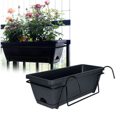 6L Hanging Balcony Railing Planter – Fence & Window Box Flower Pot