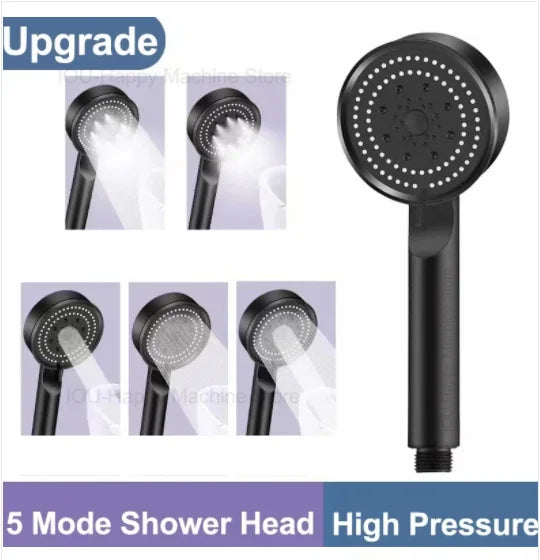 Adjustable Shower Head 3 Mode Rainfall Shower High Pressure Water Saving