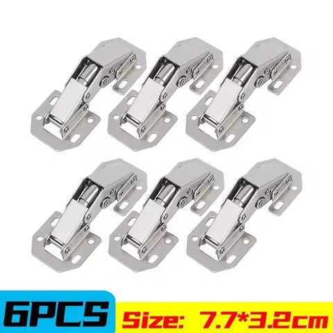 2/10PCS 90° Steel Cabinet Hinges – No-Drill Soft Close Buffer Hinges for Cupboards