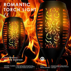 4/2/1PCS Solar Flame Torch Lights – Flickering Waterproof LED Outdoor Lamps