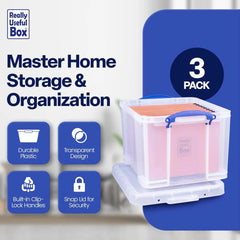 32L Storage Bin Containers with Lids