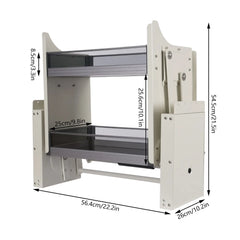 2-Tier Pull-Down Kitchen Cabinet Rack