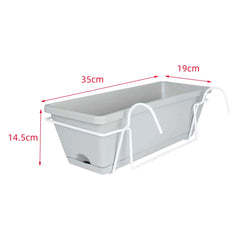 6L Hanging Balcony Railing Planter – Fence & Window Box Flower Pot