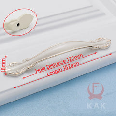 KAK Ivory White Zinc Alloy Cabinet Handles – European Style Drawer & Door Pulls