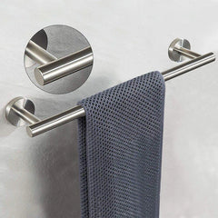 Black Stainless Steel Bathroom Hardware Set – Wall Mounted 4-Piece Kit