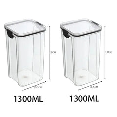 Sealed Jars Kitchen Grain Organizer – Large Moisture‑Proof Plastic Storage Set