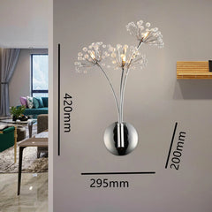 Modern Dandelion Crystal LED Wall Sconce – Firework Light Fixture