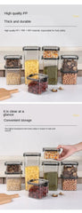 Sealed Jars Kitchen Grain Organizer – Large Moisture‑Proof Plastic Storage Set