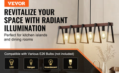 VEVOR 4-Light Kitchen Island Pendant