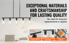 VEVOR 5-Light Kitchen Island Pendant